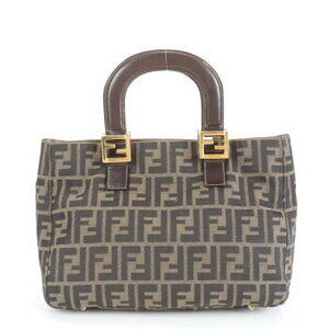 Fendi FF Zucca leather tote bag shoulder handbag